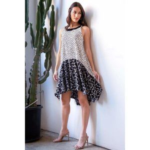 Eva Franco Black and White Midi Dress